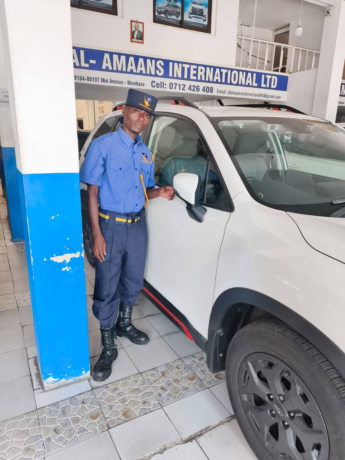 FCSS guard securing a gate entrance