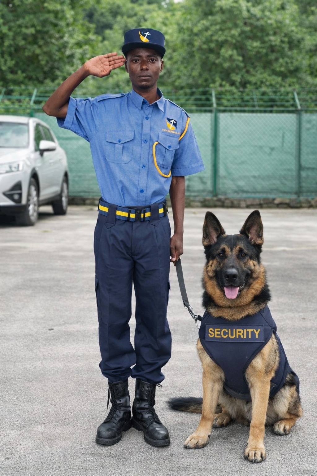 FCSS guard on patrol inside a building